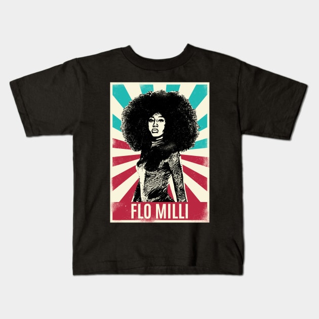 Vintage Retro Flo Milli Kids T-Shirt by Bengkel Band